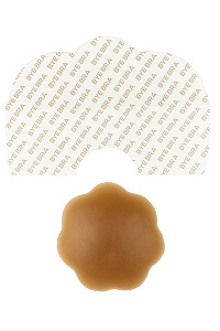 Bye bra - breast lift tape + silicone nipple covers brown d-f