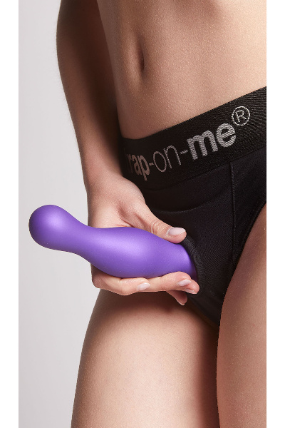 Strap-on-me - dildo plug curvy metallic purple s - afbeelding 2